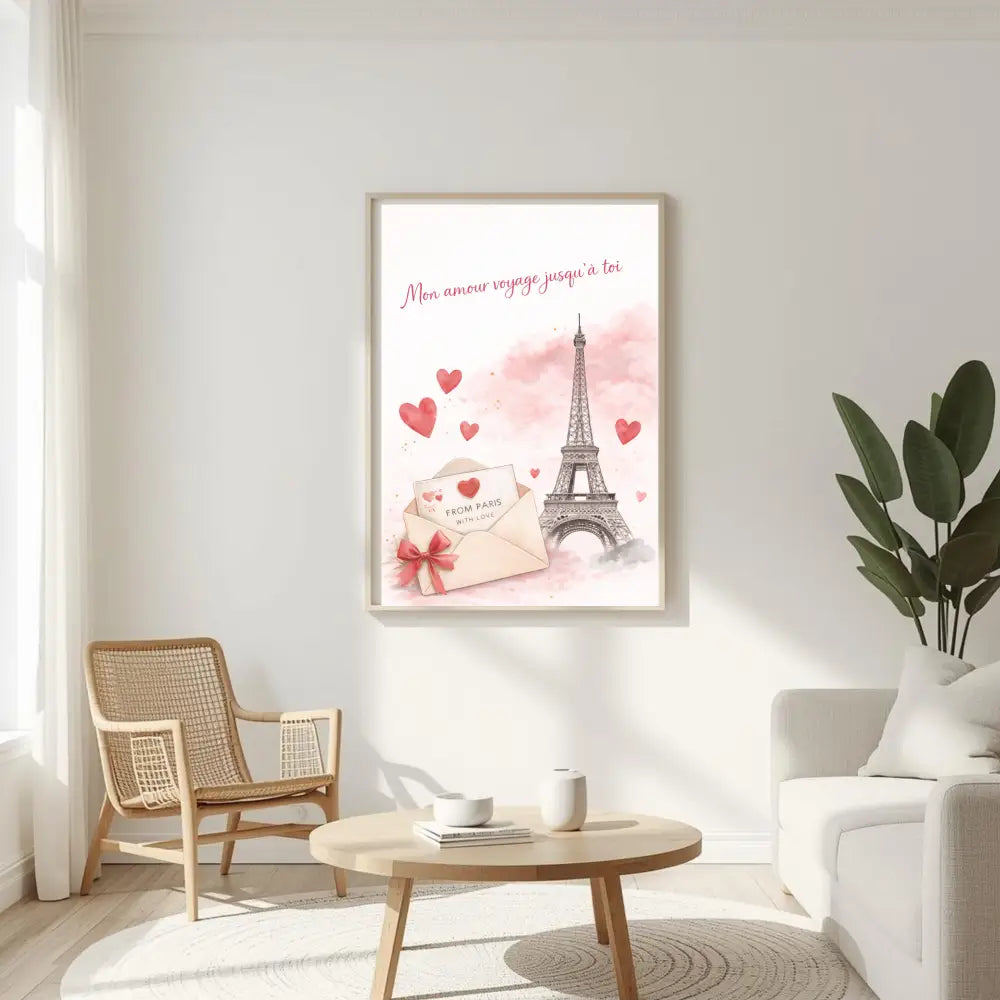 Paris Valentine printable gift for long distance love