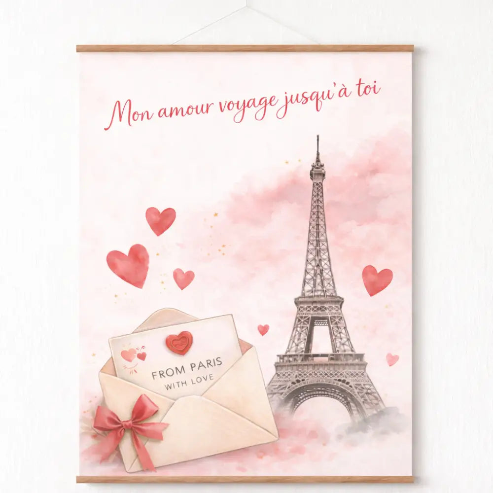 Paris Valentine poster printable gift for her and him