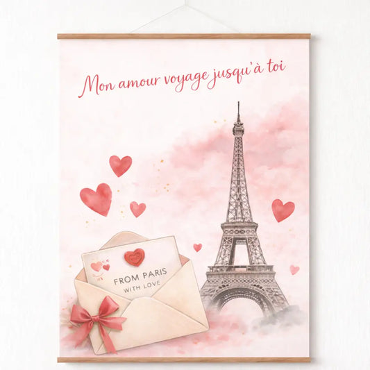 Paris Valentine poster printable gift for her and him