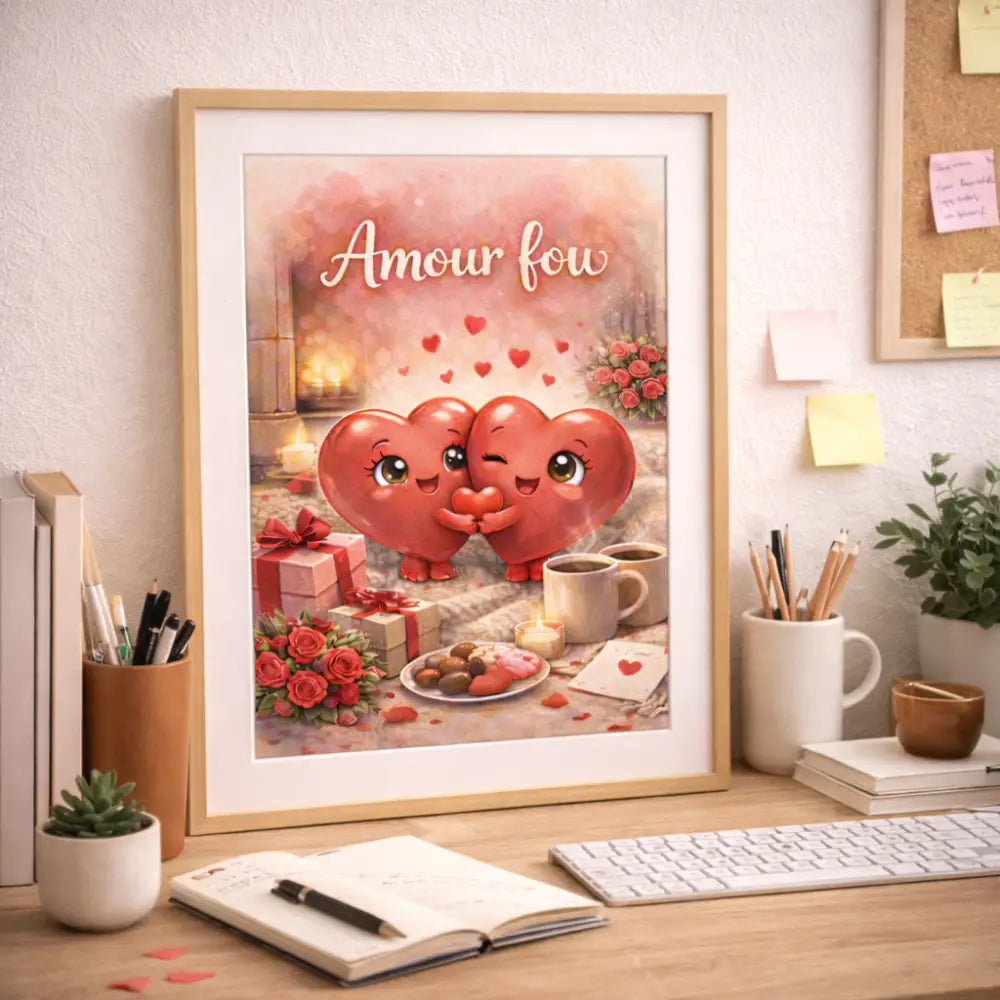 printable  poster digital wall art romantic cadeau Saint Valentin for lovers