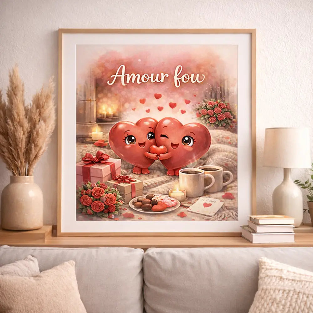 printable poster digital wall art romantic cadeau Saint Valentin for couple