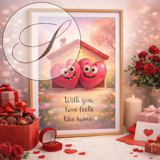 Cadeau Saint-Valentin : affiche romantique à imprimer pour couple