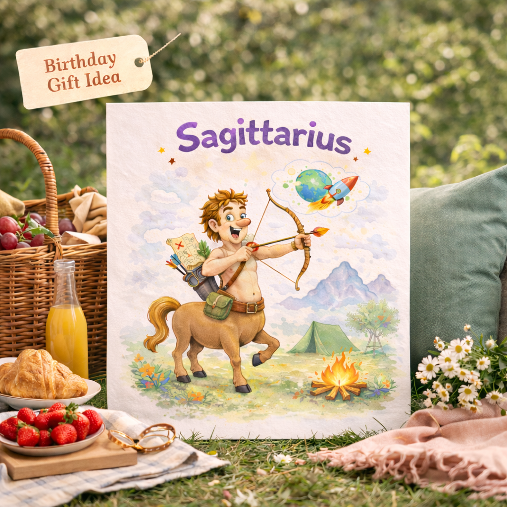 Cadeau zodiaque personnalise Sagittaire pour femme