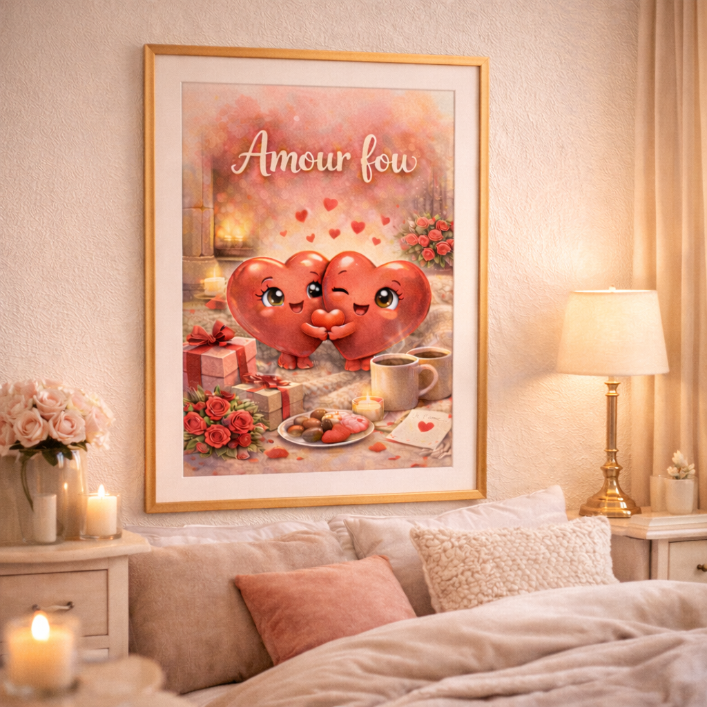 printable poster digital wall art sweet cadeaux Saint Valentin femme 