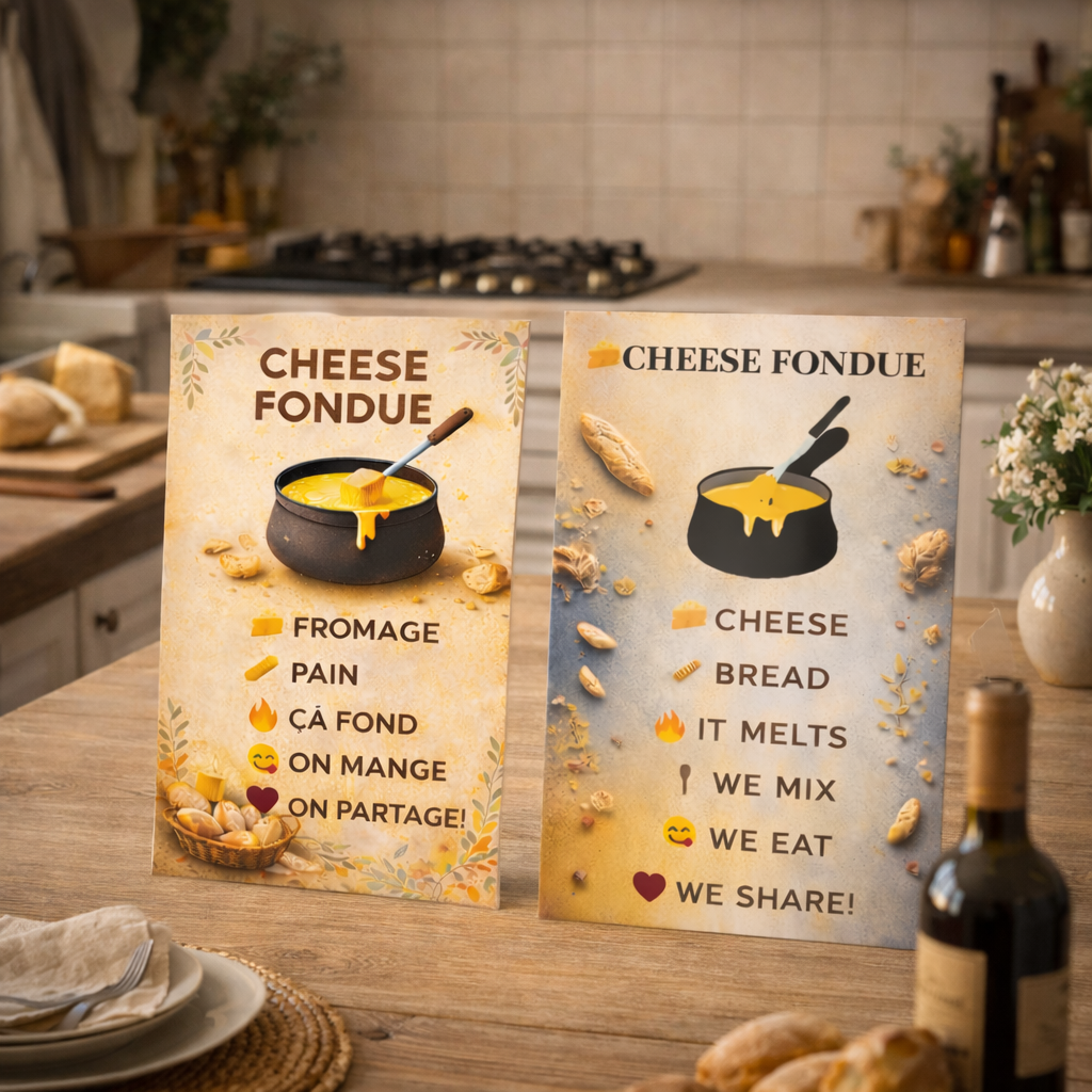 décoration murale cheese fondue en cafe wall art chaleureux