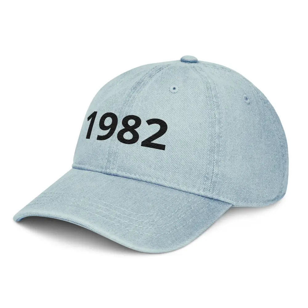 Casquette en Jean Teinté – Brodée ’1982’’ | Style Streetwear - casquette