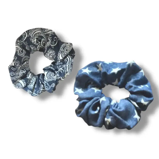Chouchou cheveux en denim bleu clair – accessoire tendance femme
