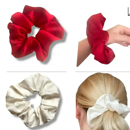 chouchou cheveux en satin – L’accessoire chic et pratique pour épais 