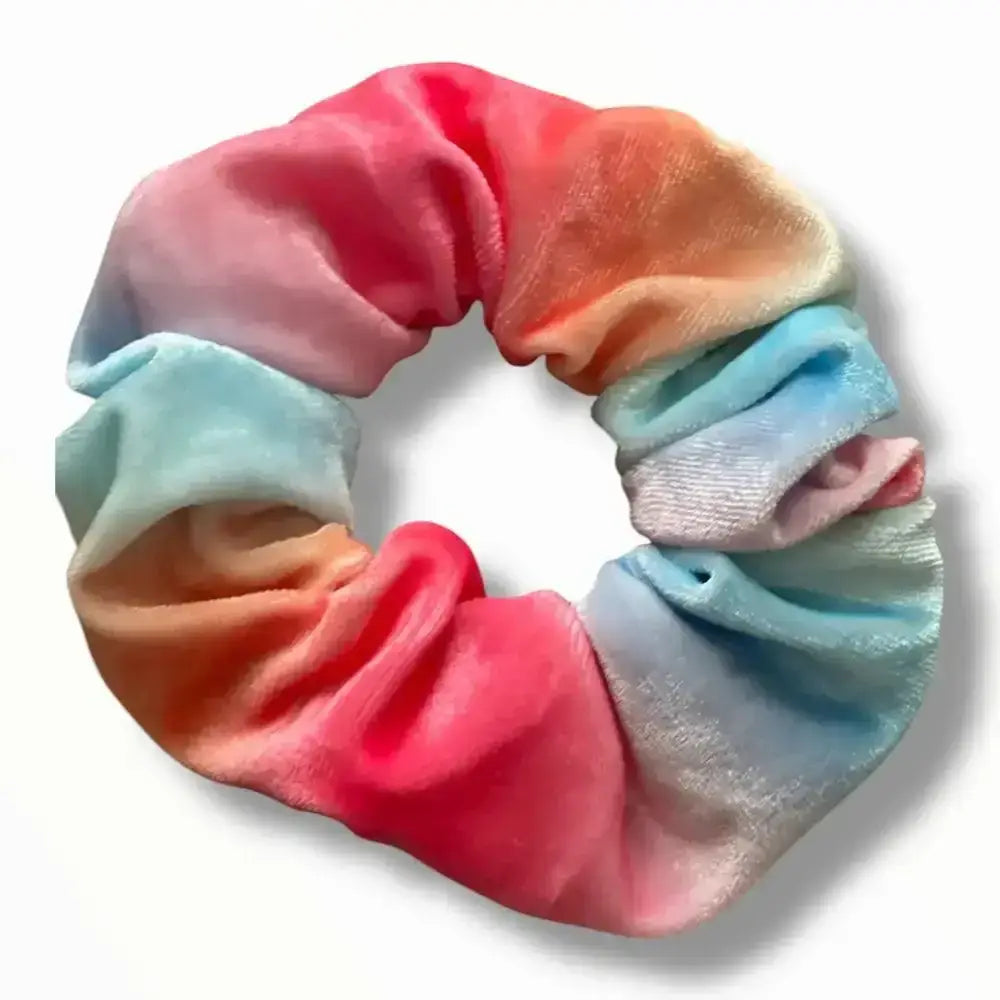 Velvet hair scrunchie with a pocket