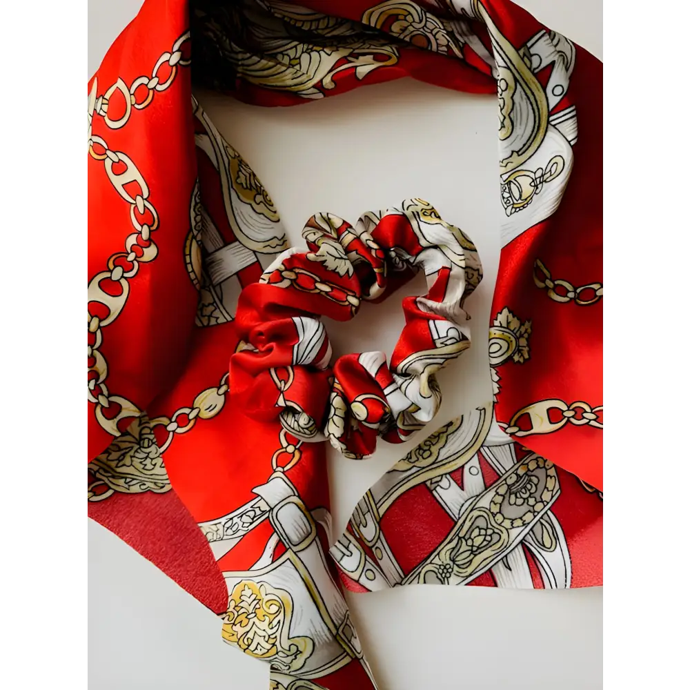 chouchou foulard rouge