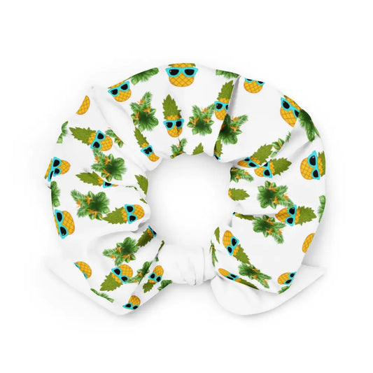 Chouchou-Foulard Recyclé Imprimé Ananas - Tendance Été