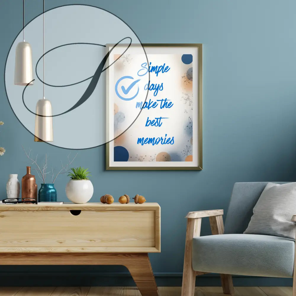 Affiche minimaliste avec une citation inspirante en anglais 