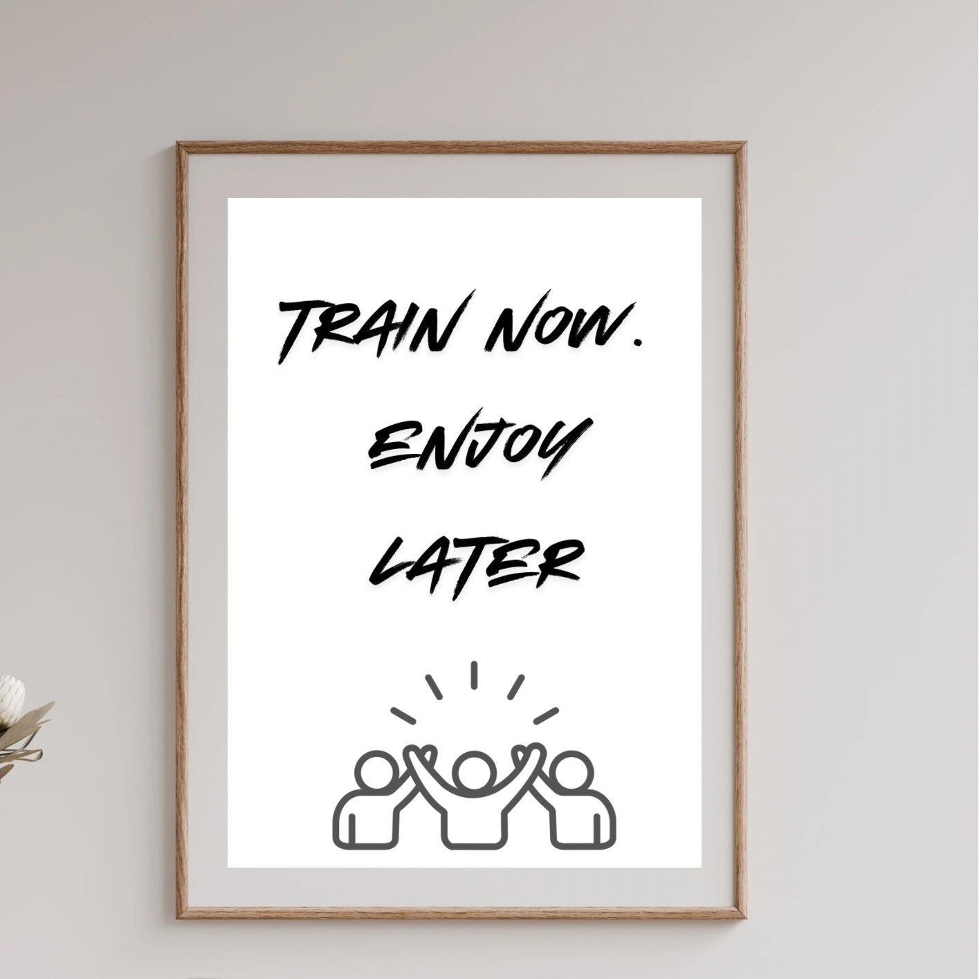 Citation motivation en décoration murale fitness