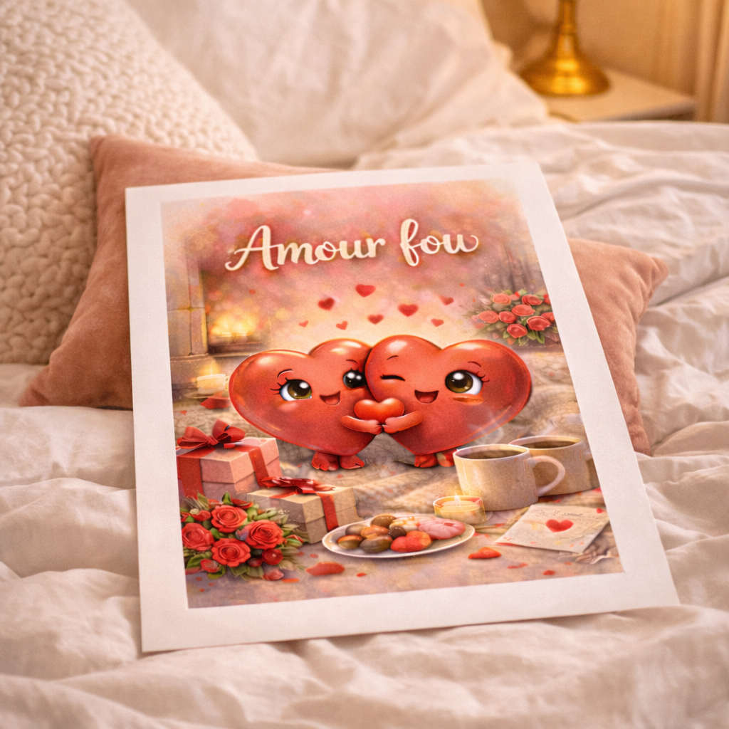 printable  poster digital wall art cute romantic idea cadeau Saint Valentin