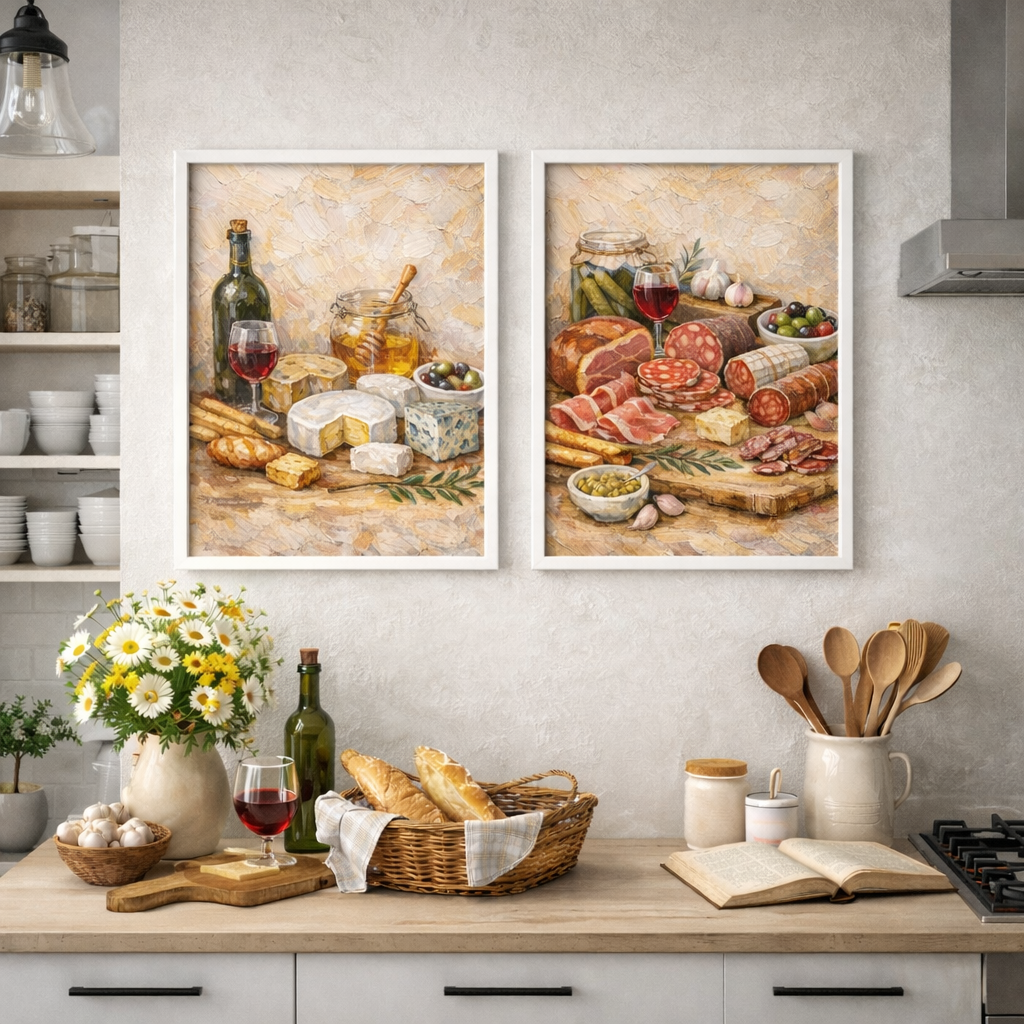 Déco murale cuisine élégance gourmande style peinture décorative