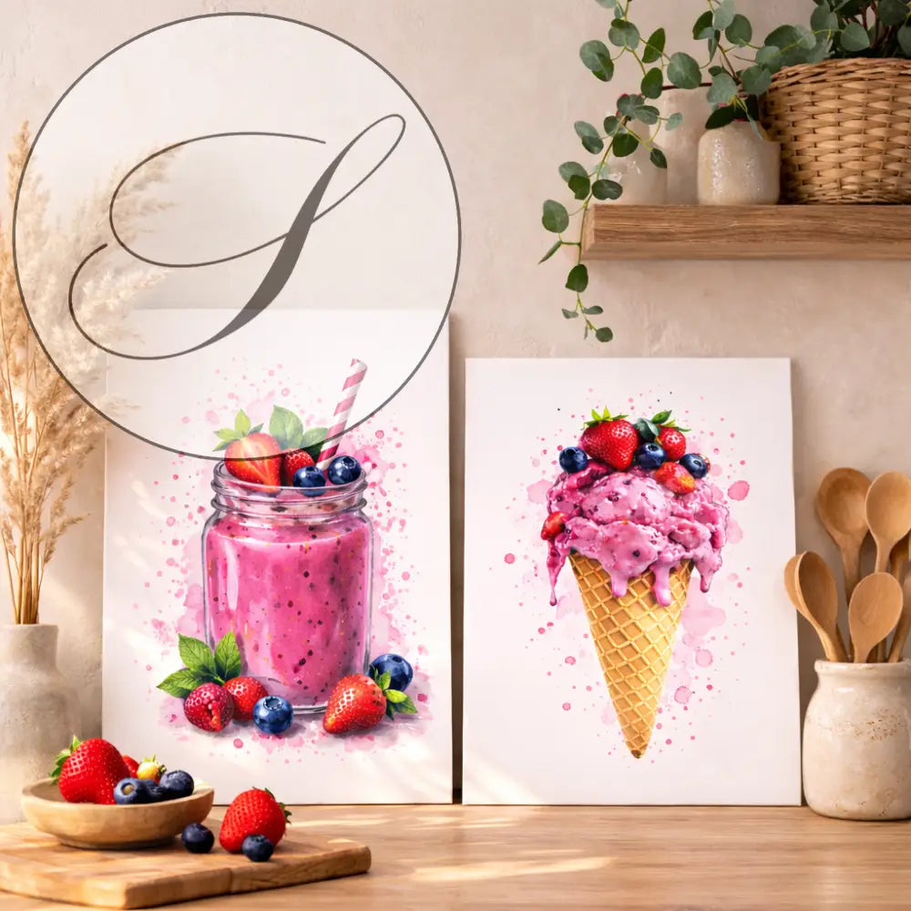 deco mur cuisine fruits rouges minimaliste moderne