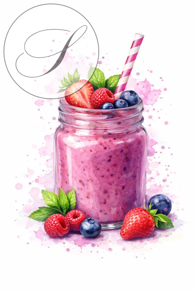 poster cuisine fruits rouges décoration murale moderne