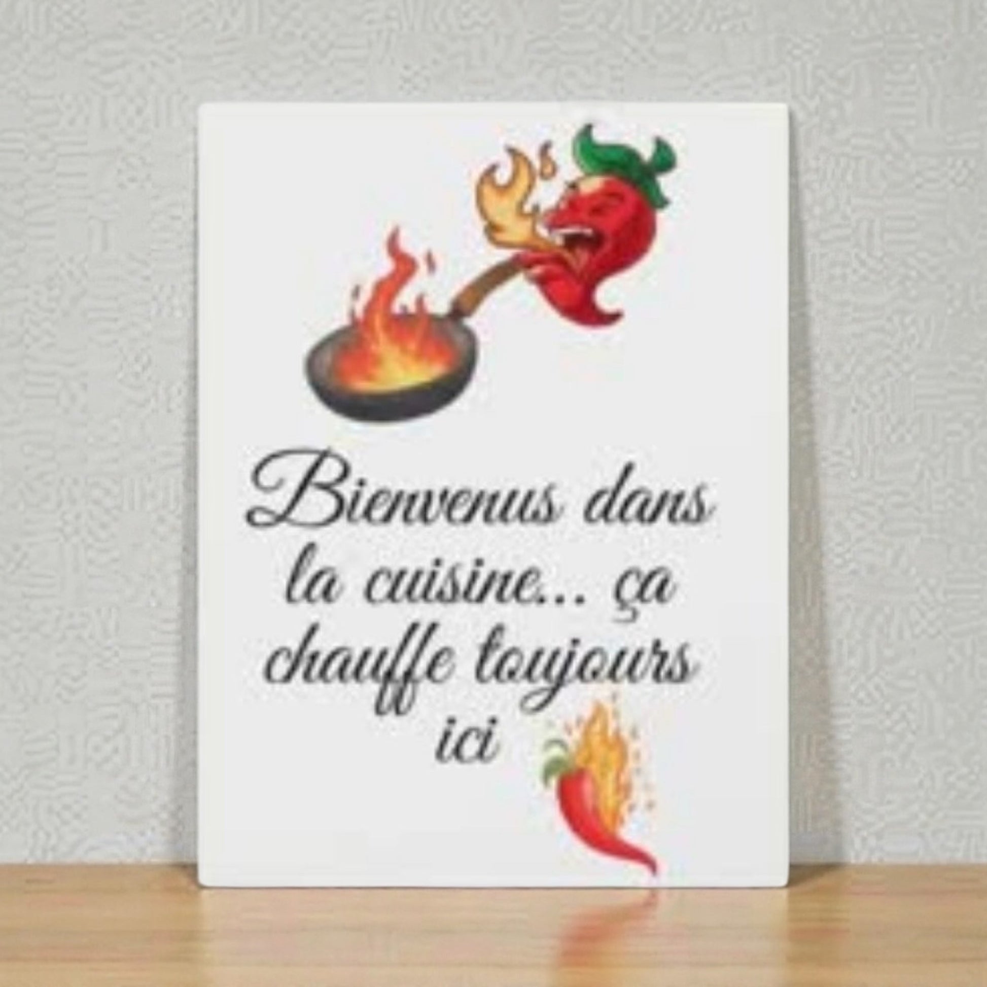 Décoration murale cuisine avec affiche à imprimer bienvenue dans ma cuisine