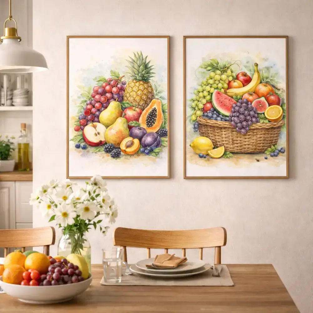 poster cuisine design fruits atelier salad-dressing paris