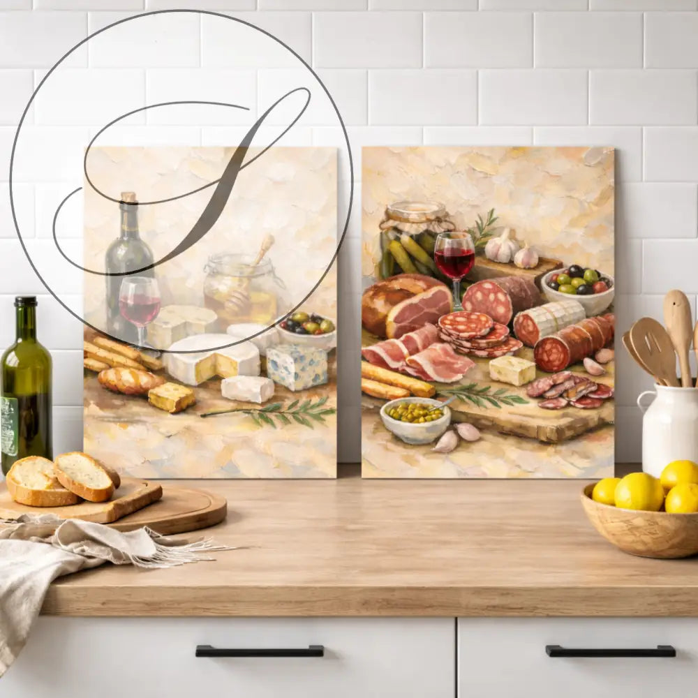 Poster cuisine gourmand encadré, décoration murale élégante