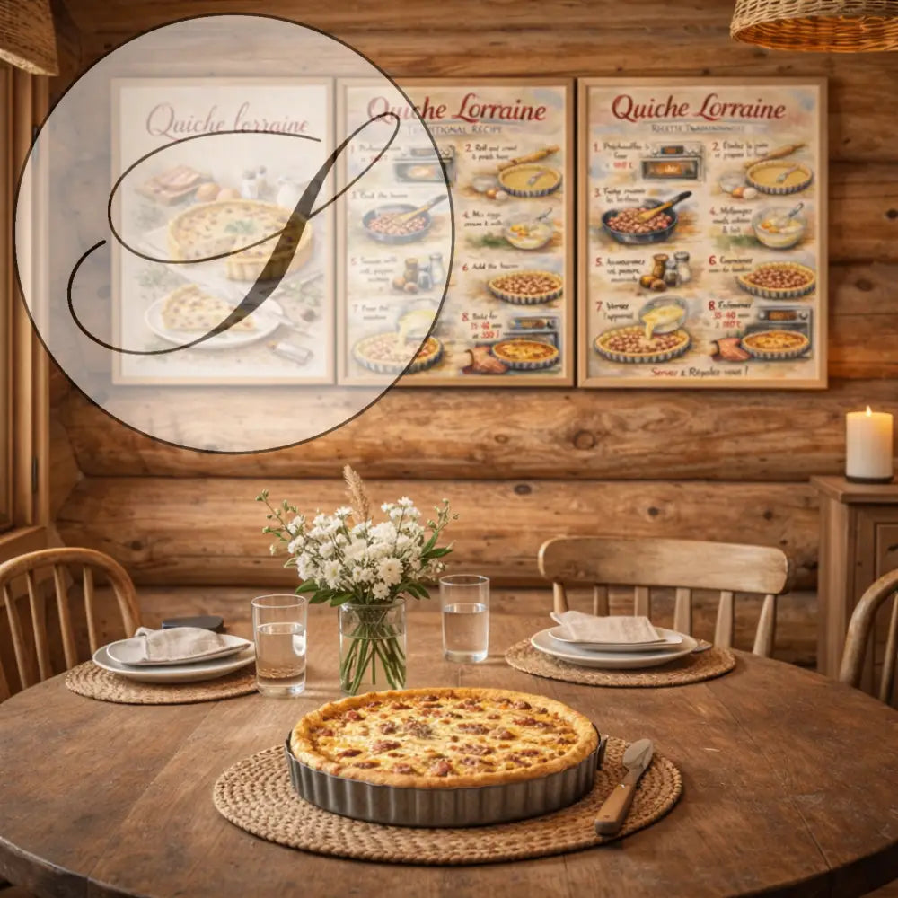 Poster Quiche Lorraine à imprimer, décoration murale cuisine
