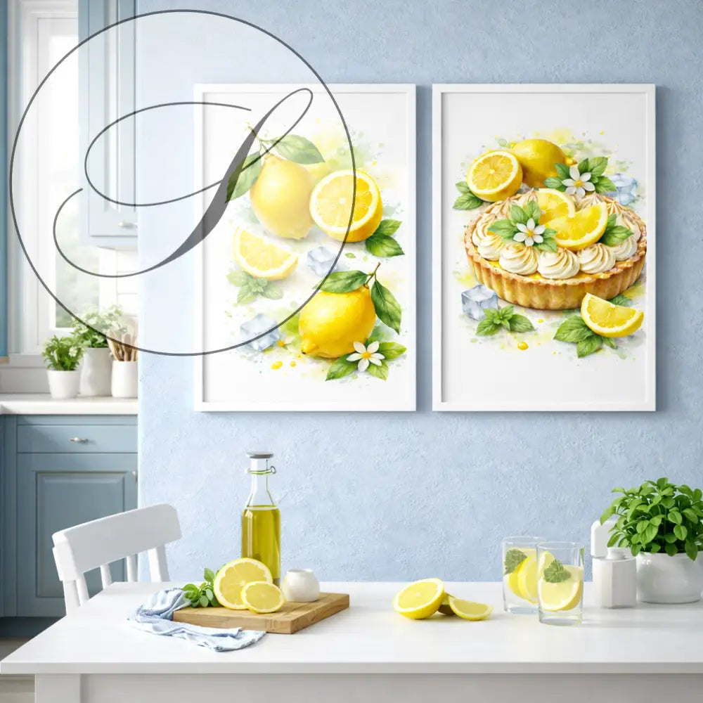 affiche citron décoration murale cuisine atelier salad-dressing paris