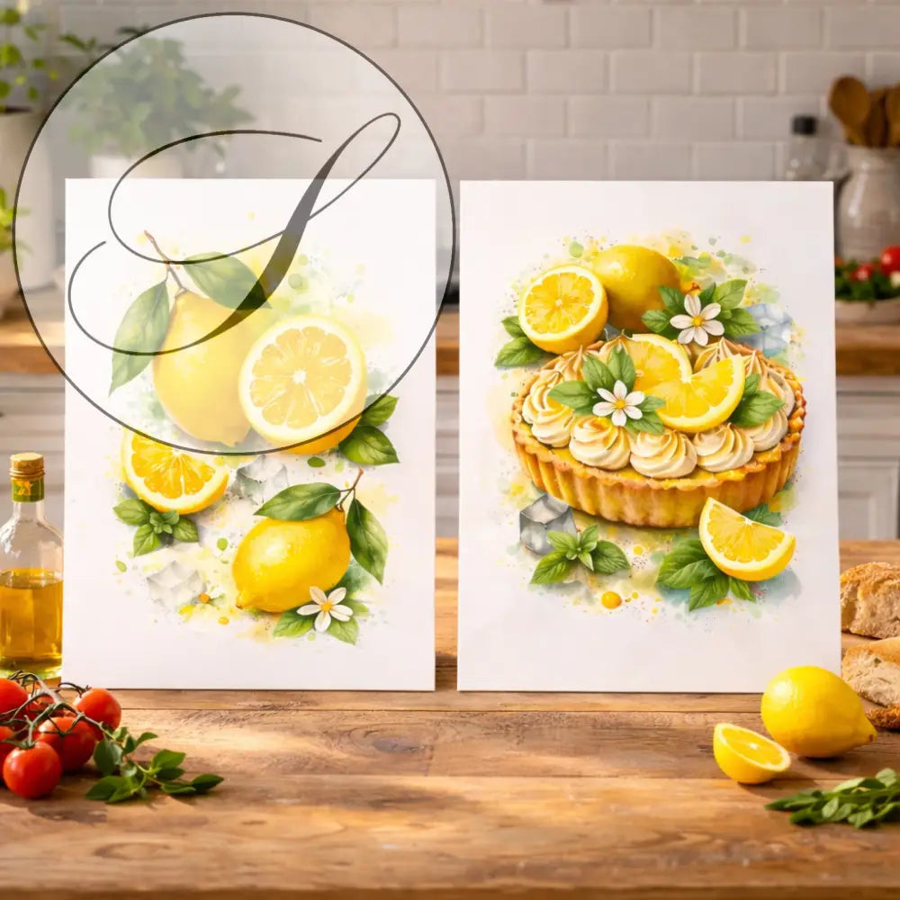 déco murale cuisine citron colorée moderne