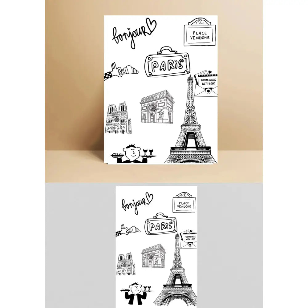 Poster Paris – Souvenir de Décoration Murale Art Mural Idée Cadeau - Affiche