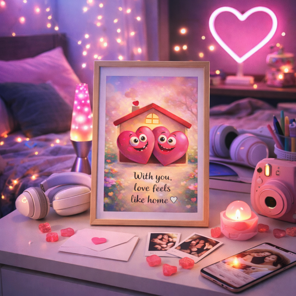 Digital wall art printable poster cozy romantic wall