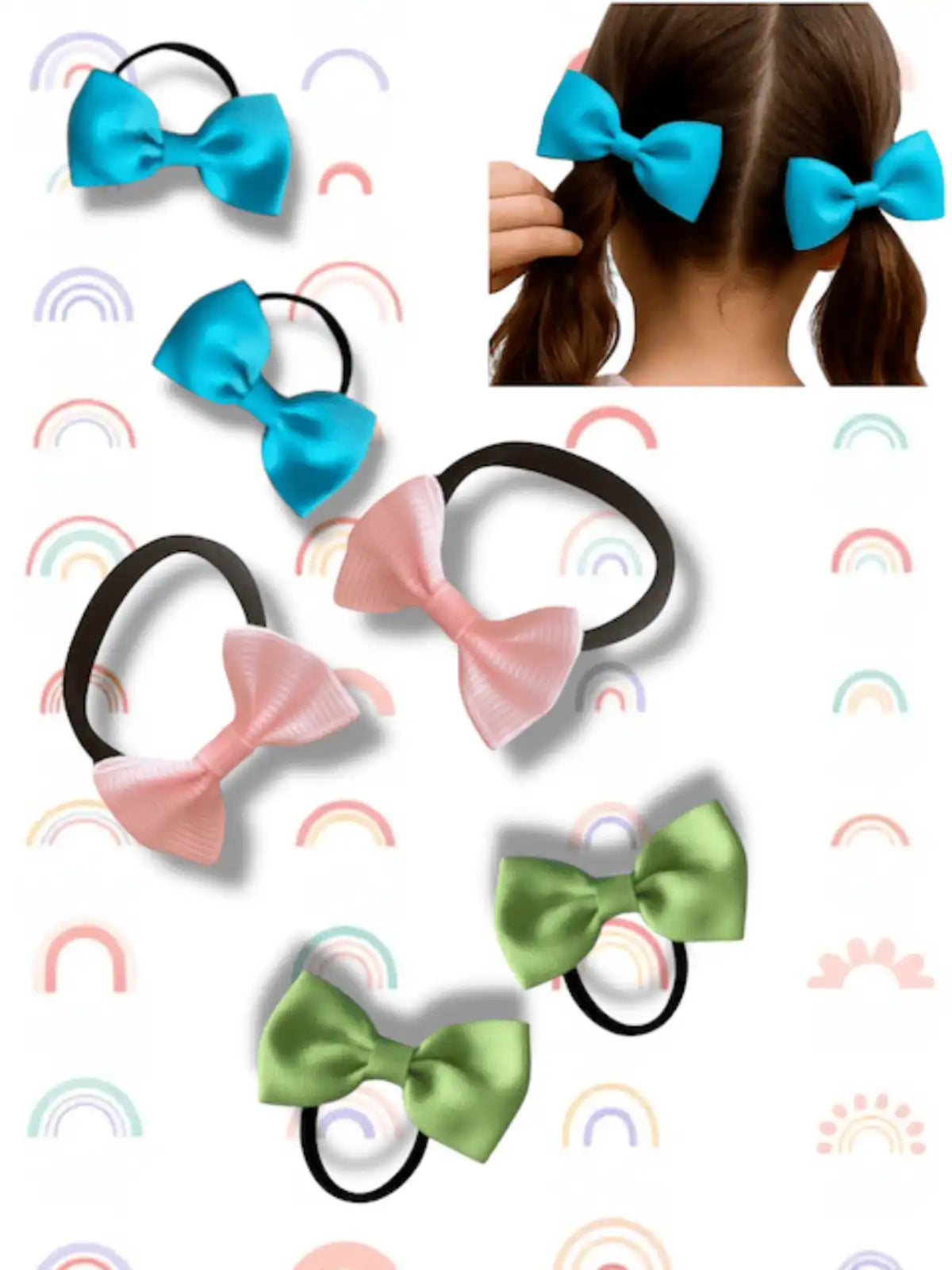 Élastiques cheveux enfant colorés – accessoires cheveux tendance par Atelier Salad-Dressing Paris