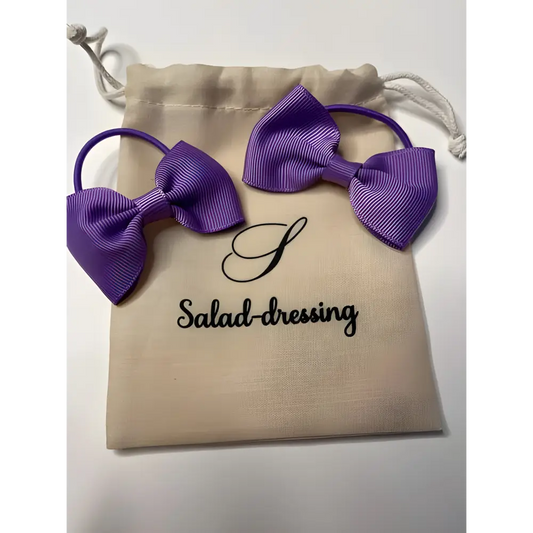 Ensemble de deux élastiques VIOLETTE Chouchous enfants salad-dressing 