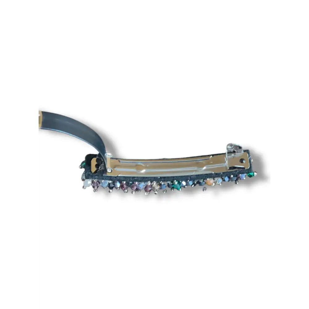 Accessoire cheveux barrette avec perles multicolores pour un look chic