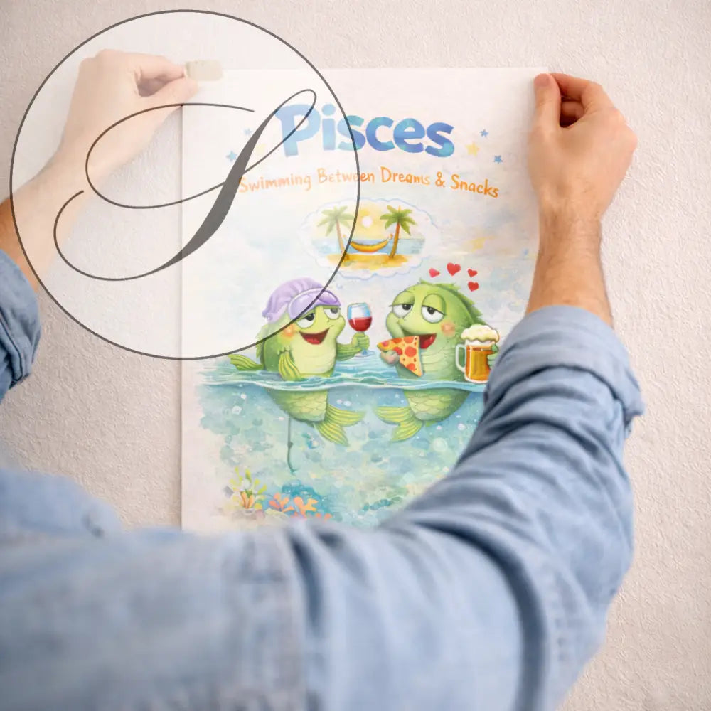 Affiche Poissons dans une chambre - Idée cadeau femme 20-30 ans pour décoration murale