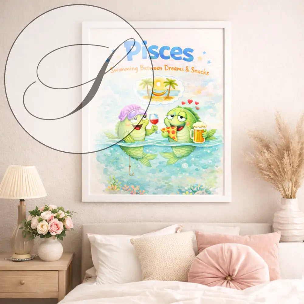 Slogan "Nage entre rêves et snacks" - Cadeau astro pour homme ou femme Poissons