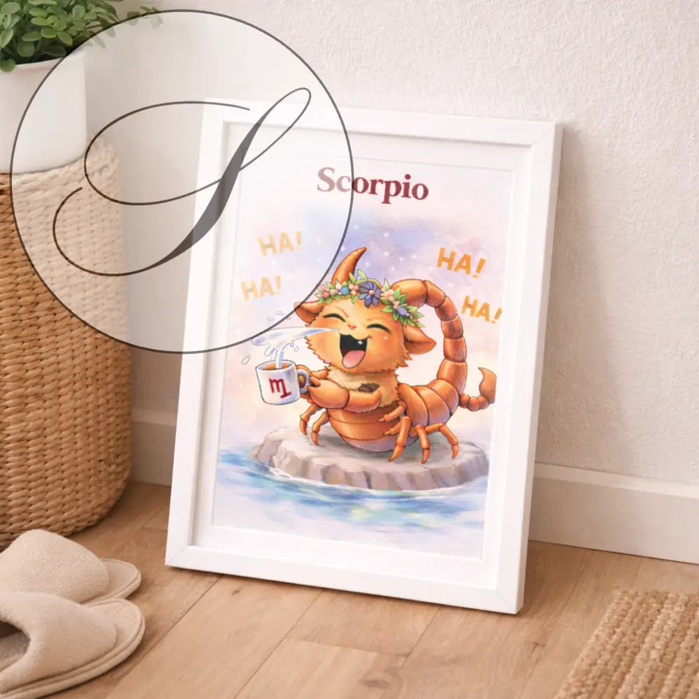 Poster zodiaque Scorpion à imprimer chez soi