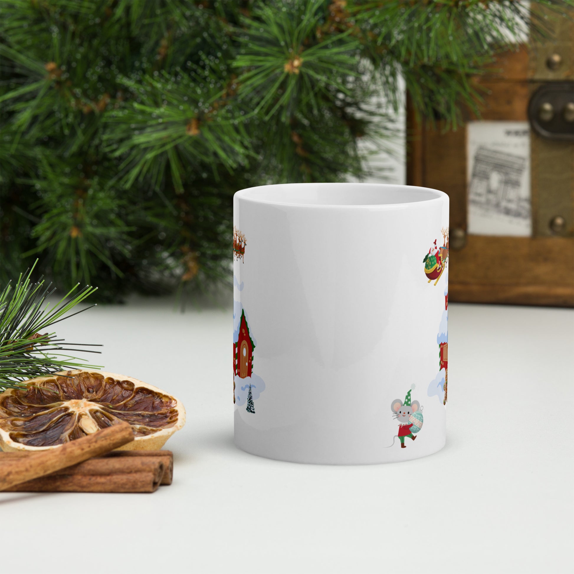 idée cadeau gourmande : mug Noël pour mug cake, à intégrer dans les décorations Noël
