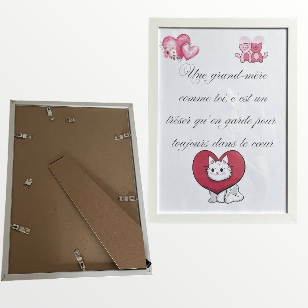 dée cadeau Noël pour mamie – affiche sentimentale pour grand-mère