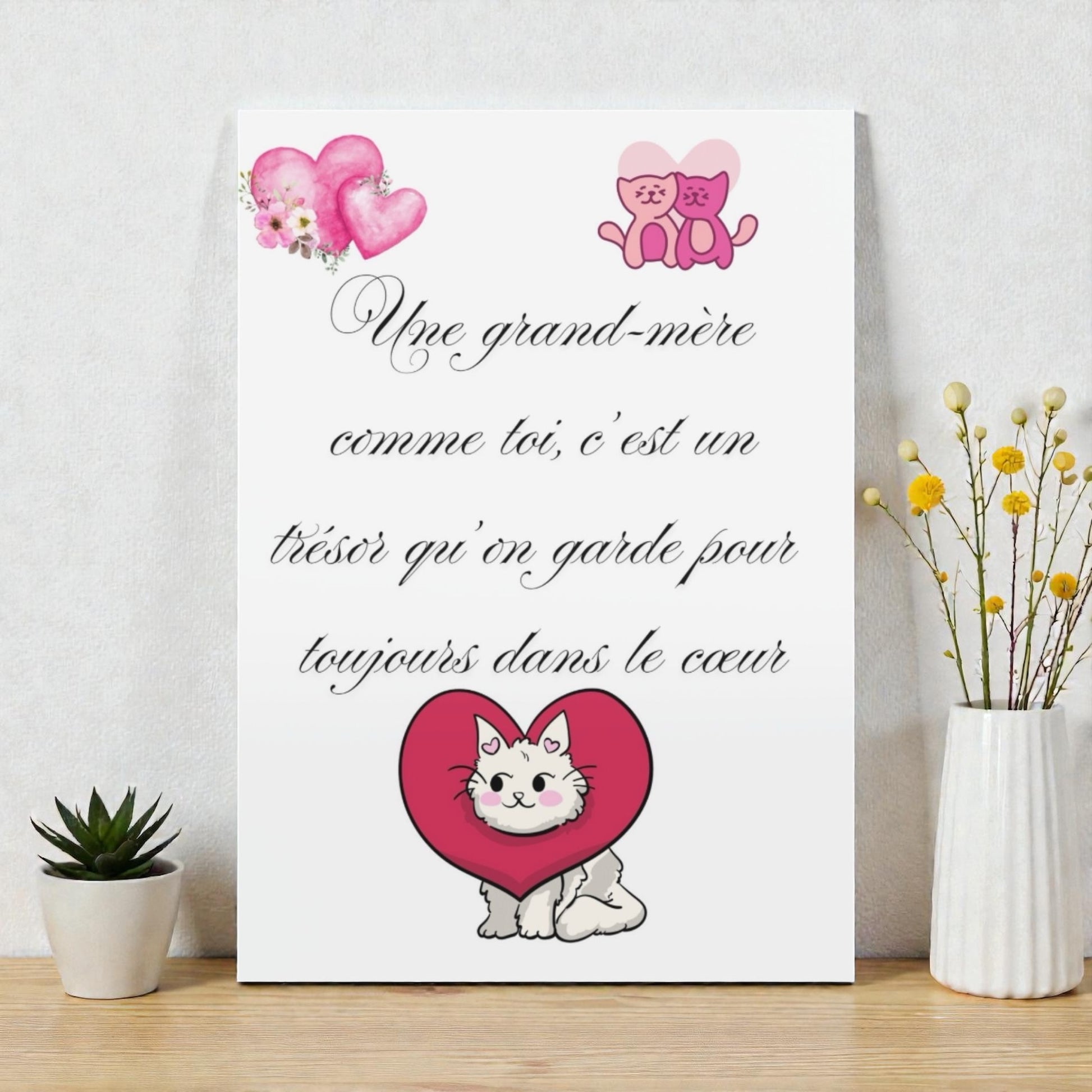 Affiche à imprimer conçue comme idée cadeau Noël Mamie