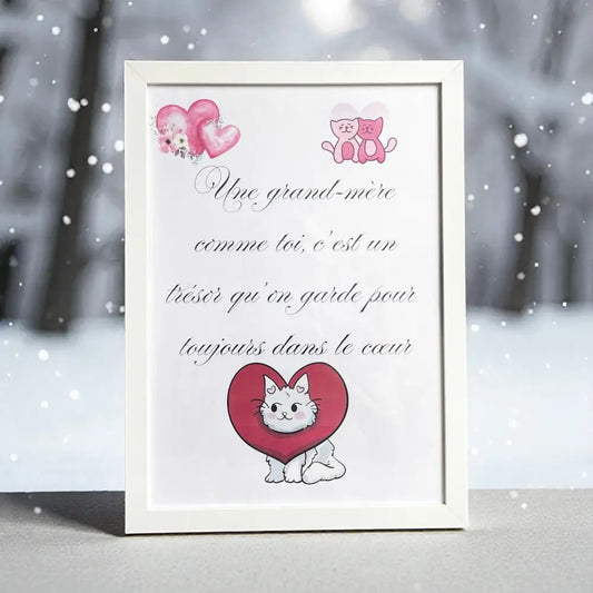 Affiche numérique parfaite en cadeau Mamie.