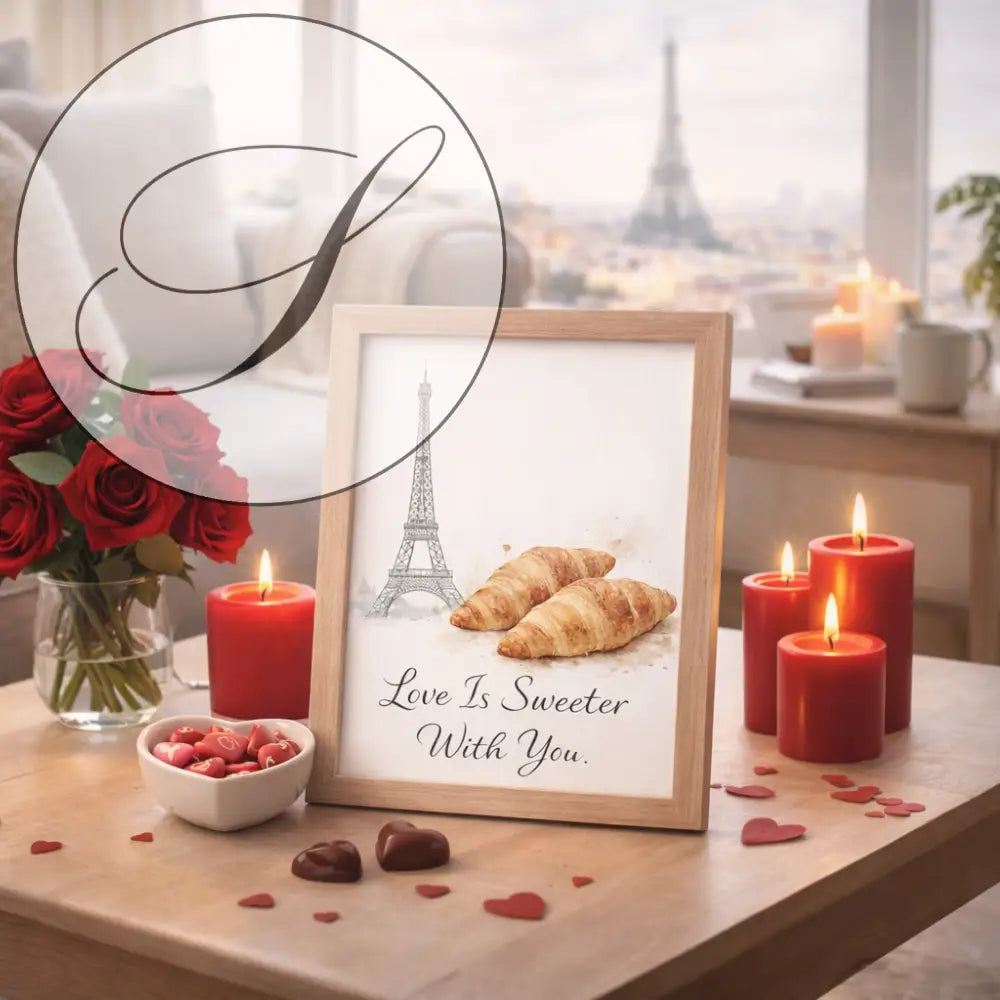 Cadeau Saint Valentin en download avec poster pour décoration murale durable