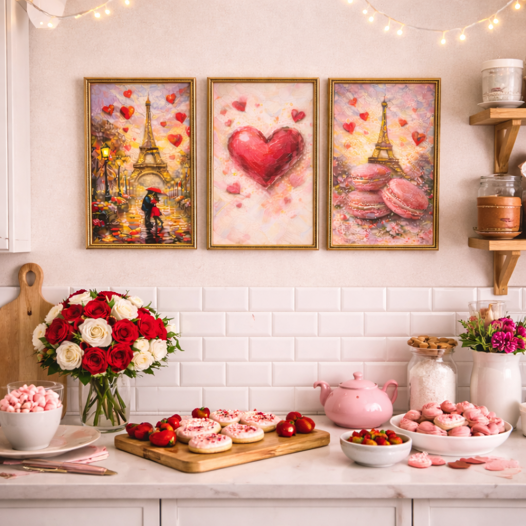 idee Cadeau Saint Valentin decoration mural chic avec art mural romantique