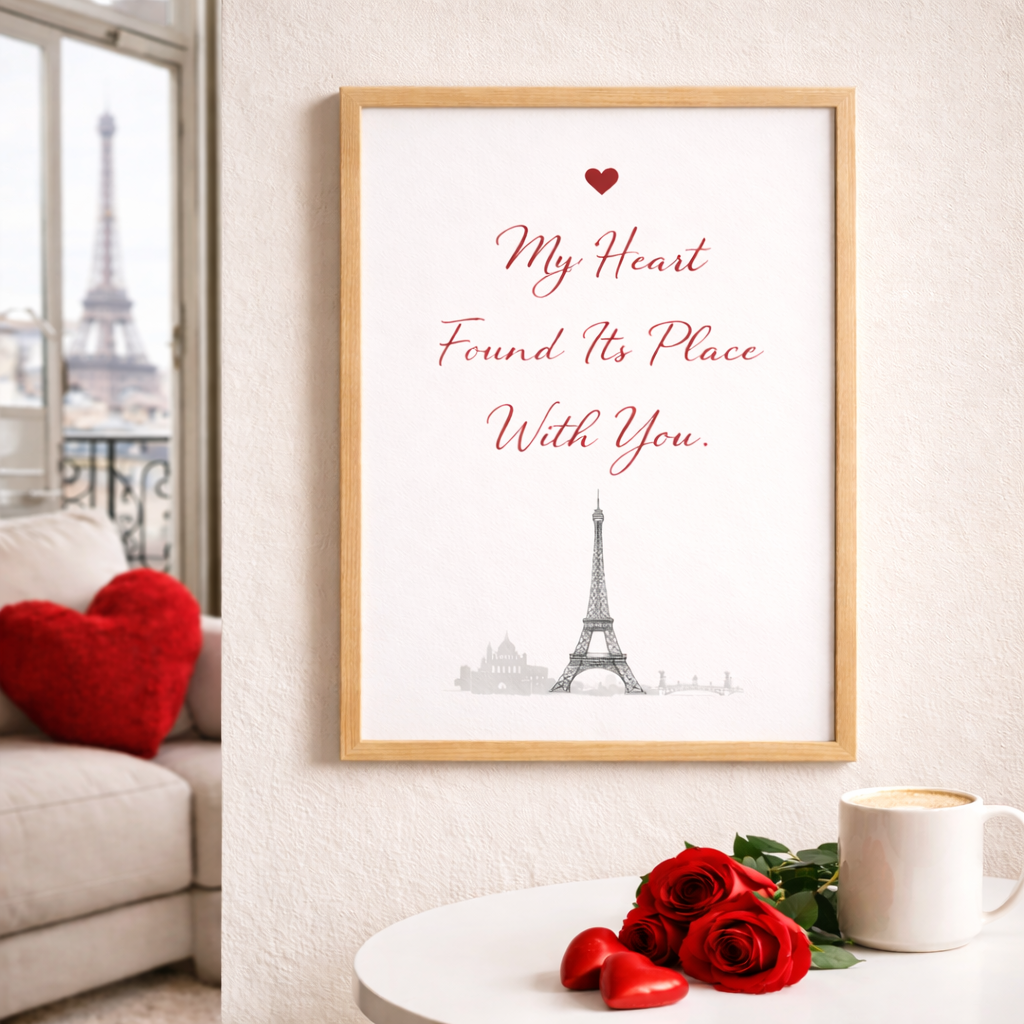 Idée cadeau Saint Valentin élégante avec décoration murale murale