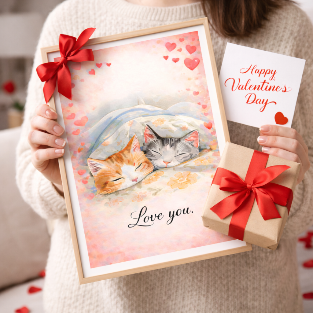 Cadeau Saint Valentin original en poster download pour décoration murale
