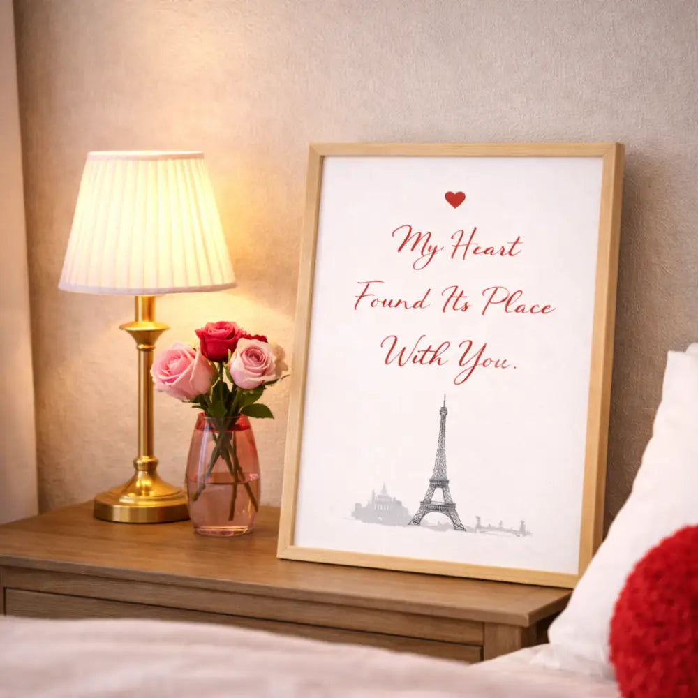Idée cadeau Saint Valentin décoration murale avec affiche murale chic