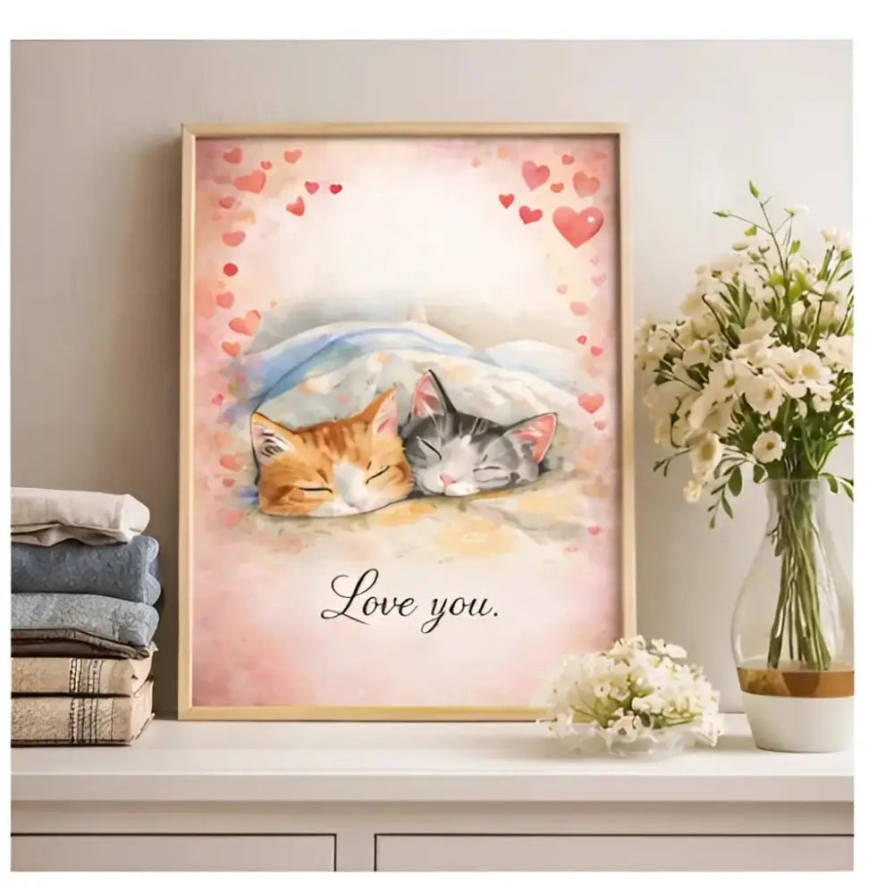 Cadeau Saint Valentin décoration murale minimaliste en poster download