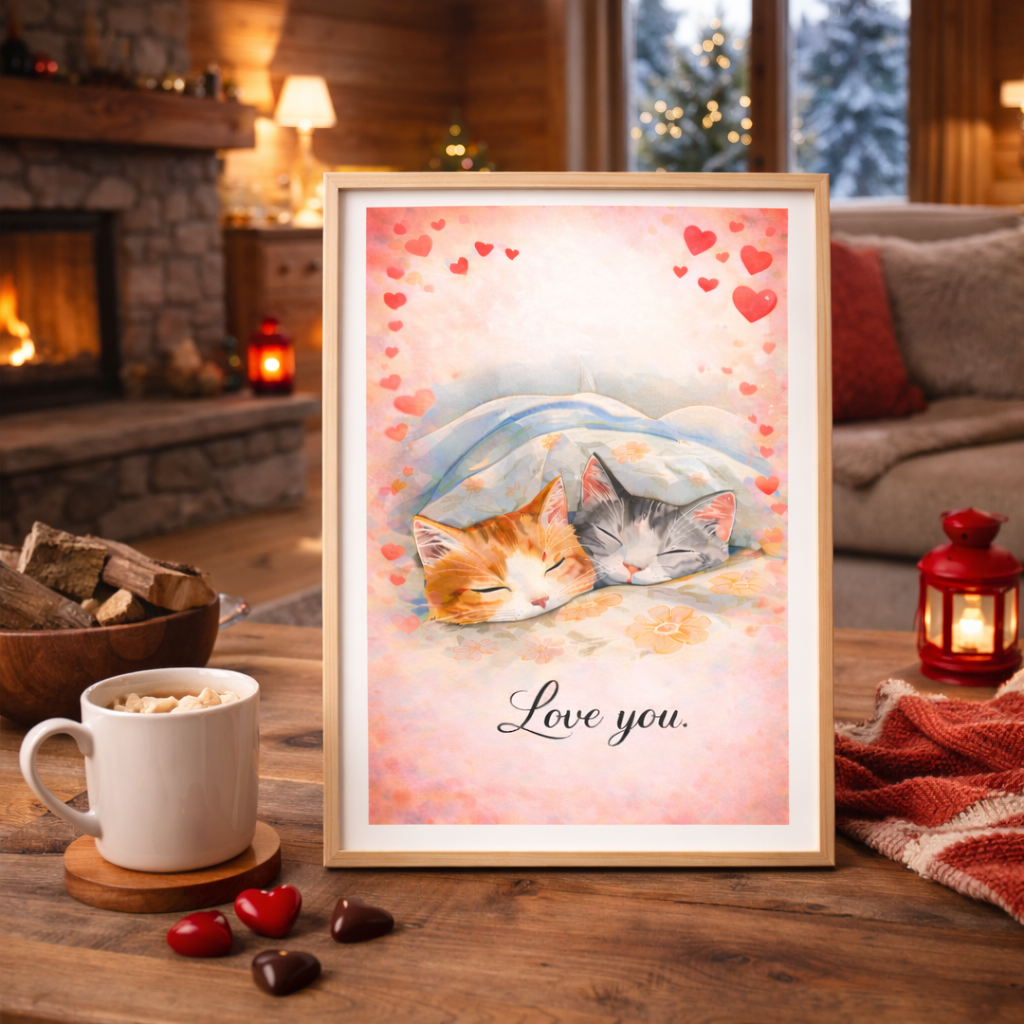Idée cadeau Saint Valentin en poster download pour décoration murale romantique