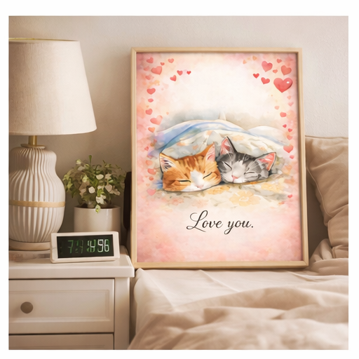 Poster download Saint Valentin pour décoration murale de chambre romantique