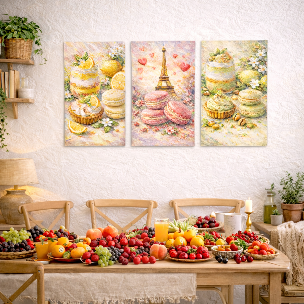 Impression affiche cuisine dessert citron
