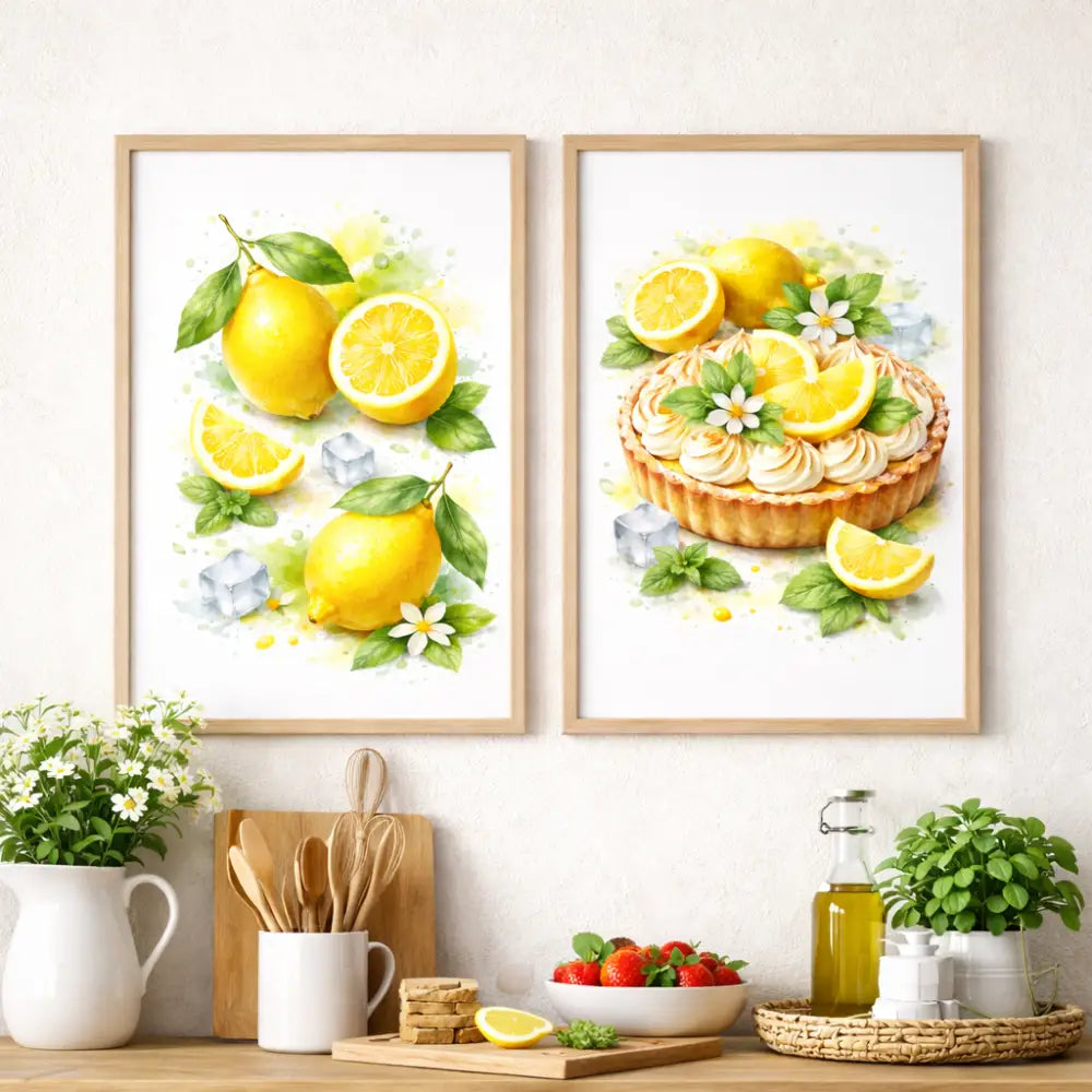 poster cuisine citron moderne atelier salad-dressing paris