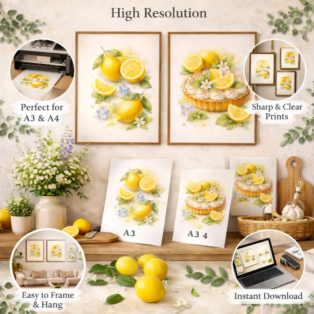 deco mur cuisine citron moderne décoration murale